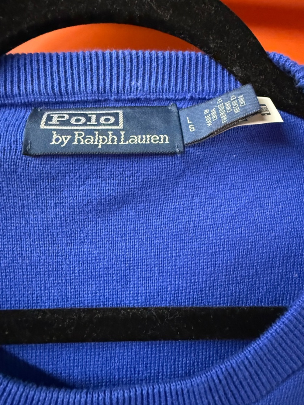 Polo Ralph Lauren Men's Cotton Graphic Sweater in cobalt blue - Picture 2 of 5